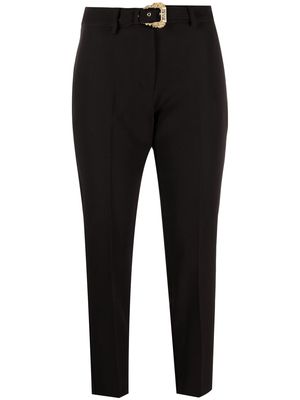 Versace Jeans Couture belted cropped trousers - Black