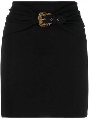 Versace Jeans Couture belted denim skirt - Black
