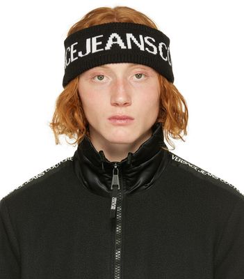 Versace Jeans Couture Black & White Logo Headband