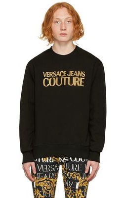 Versace Jeans Couture Black Bonded Sweatshirt