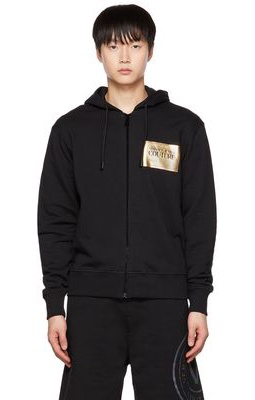 Versace Jeans Couture Black Graphic Print Hoodie