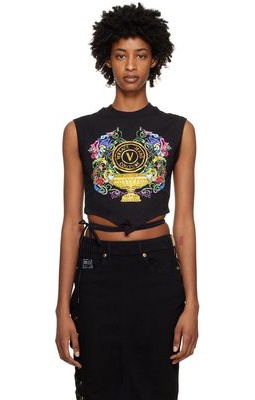Versace Jeans Couture Black Graphic Tank Top