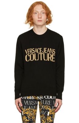 Versace Jeans Couture Black Jacquard Sweater