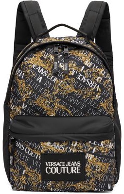 Versace Jeans Couture Black Logo Couture Backpack