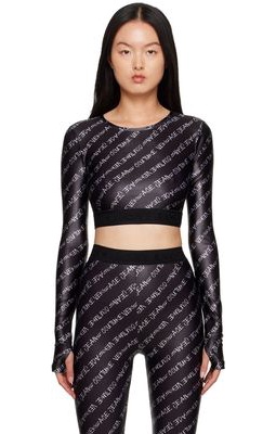 Versace Jeans Couture Black Printed Long Sleeve T-Shirt