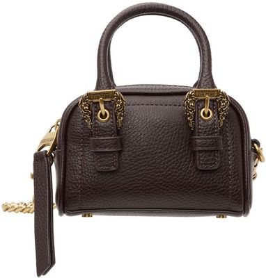 Versace Jeans Couture Brown Curb Chain Top Handle Bag