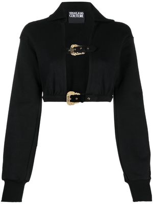 Versace Jeans Couture buckle-fastening cropped top - Black