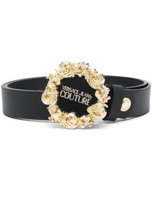 Versace Jeans Couture buckle leather belt - Black