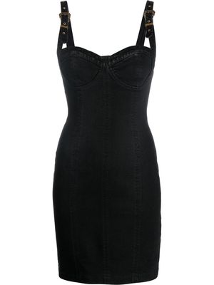 Versace Jeans Couture bustier denim mini dress - Black