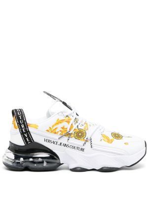 Versace Jeans Couture Chain Couture-print lace-up sneakers - White