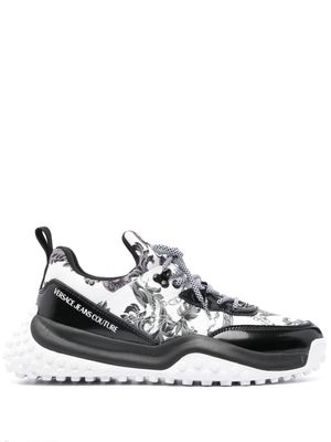 Versace Jeans Couture Chain Couture-print leather sneakers - Black