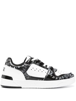Versace Jeans Couture Chain Couture-print leather sneakers - White