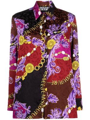 Versace Jeans Couture Chain Couture-print long-sleeve shirt - Purple
