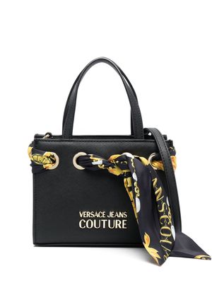 Versace Jeans Couture Chain Couture scarf-detail mini bag - Black