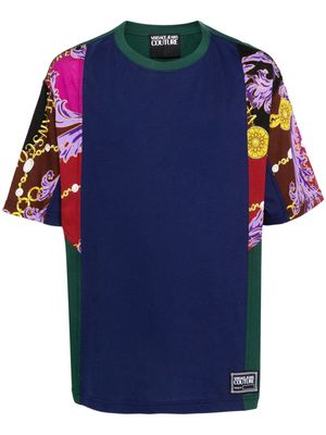 Versace Jeans Couture chain-print cotton T-shirt - Purple