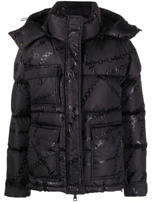 Versace Jeans Couture chain-print puffer jacket - Black