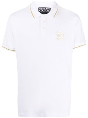 Versace Jeans Couture chest logo-patch polo shirt - White