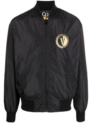 Versace Jeans Couture chest logo-print bomber jacket - Black