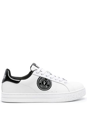 Versace Jeans Couture Court 88 logo-patch leather sneakers - White