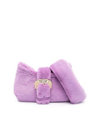 Versace Jeans Couture Couture 1 faux-fur shoulder bag - Purple