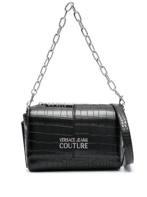 Versace Jeans Couture crocodile-effect shoulder bag - Black