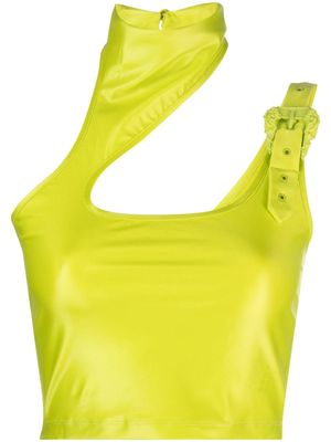 Versace Jeans Couture cut-out crop top - Yellow