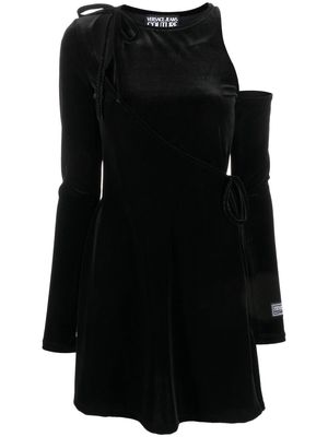 Versace Jeans Couture cut-out detailed velvet dress - Black