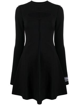 Versace Jeans Couture cut-out flared dress - Black