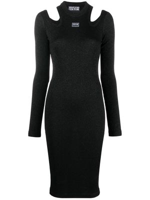 Versace Jeans Couture cut-out knitted dress - Black