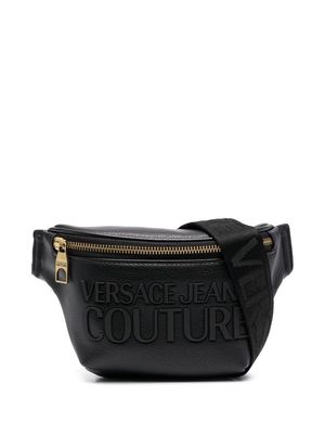 Versace Jeans Couture debossed-logo belt bag - Black
