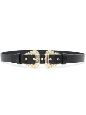 Versace Jeans Couture double buckle-fastening leather belt - Black