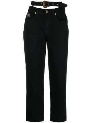 Versace Jeans Couture double-fastening cropped jeans - Black