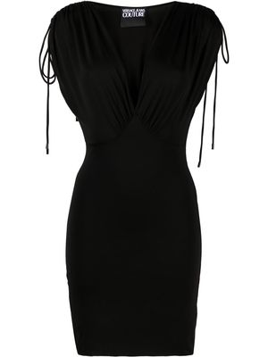 Versace Jeans Couture drawstring-shoulder mini dress - Black