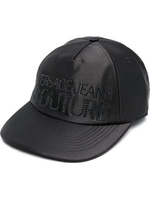 Versace Jeans Couture embellished-logo detail baseball cap - Black