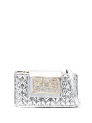 Versace Jeans Couture embossed-design crossbody bag - Silver