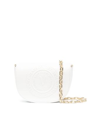Versace Jeans Couture embossed-logo chain-link bag - White