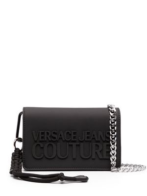 Versace Jeans Couture embossed-logo crossbody bag - Black