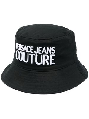 Versace Jeans Couture embroidered-logo detail bucket hat - Black