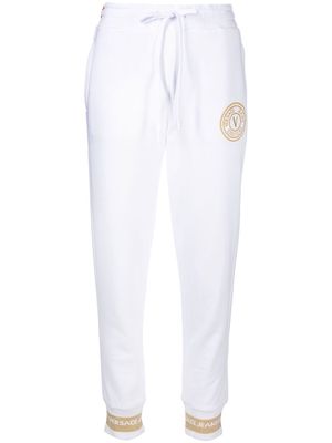 Versace Jeans Couture embroidered-logo track trousers - White