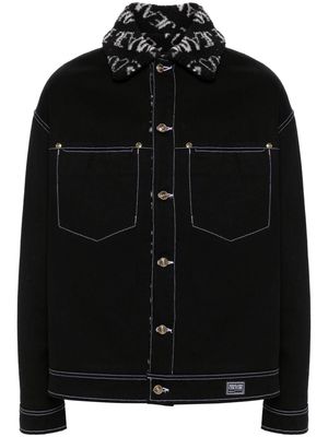 Versace Jeans Couture faux fur-detail denim jacket - Black