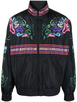 Versace Jeans Couture floral graphic print jacket - Black