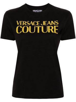 Versace Jeans Couture glittery-logo cotton T-shirt - Black