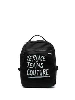 Versace Jeans Couture graffiti logo-print backpack - Black