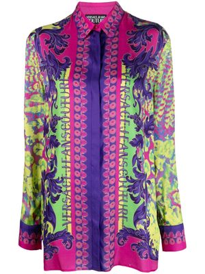 Versace Jeans Couture graphic-print long-sleeve shirt - Purple