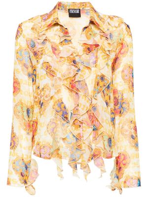 Versace Jeans Couture Heart Couture chiffon blouse - Yellow