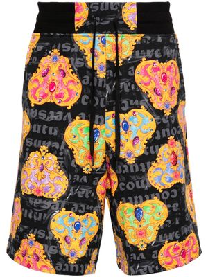 Versace Jeans Couture Heart Couture cotton shorts - Black