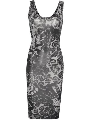 Versace Jeans Couture Heart-Couture-print jersey dress - Black