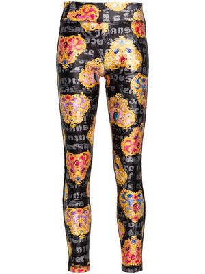 Versace Jeans Couture Heart Couture-print leggings - Black