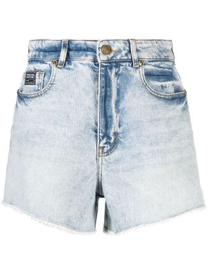 Versace Jeans Couture high-rise denim shorts - Blue