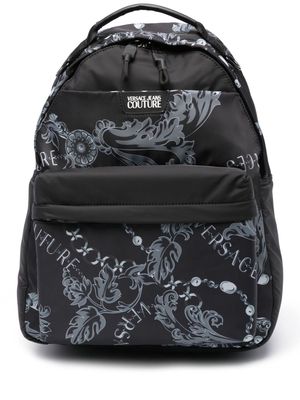 Versace Jeans Couture Iconic printed logozaino backpack - Black